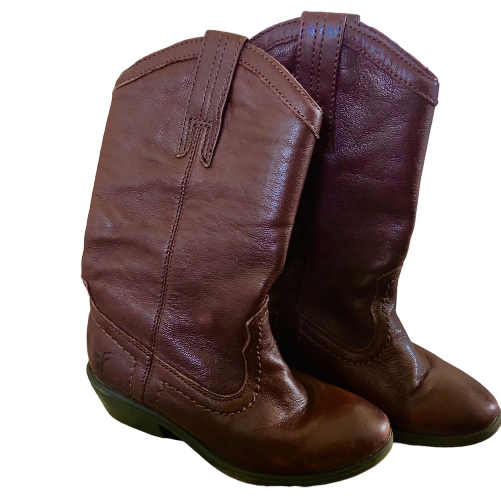VGUC Frye Size 11 Carson Pull On Dark Brown Western Boho Boots